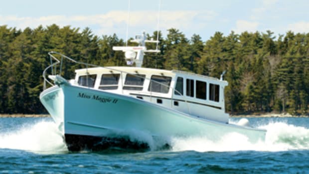 Miss Maggie II, a Calvin Beal 38 built by SW Boatworks, is powered with a Cummins QS11 that lets her do 25 knots.