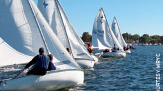 A light southwesterly helped sailors in the Mystic River Yacht Club's Frostbite Regatta 6 take advantage of an 'open playground.'
