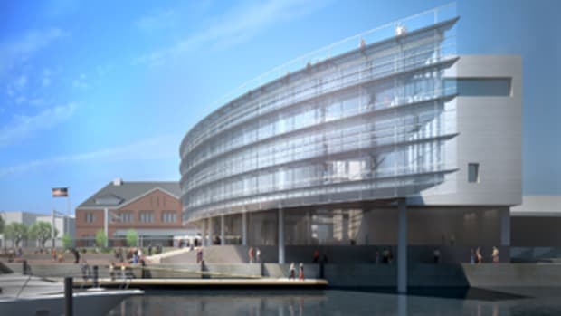 The National Coast Guard Museum (shown here in a rendering) will be built on the Thames River in New London, Connecticut.