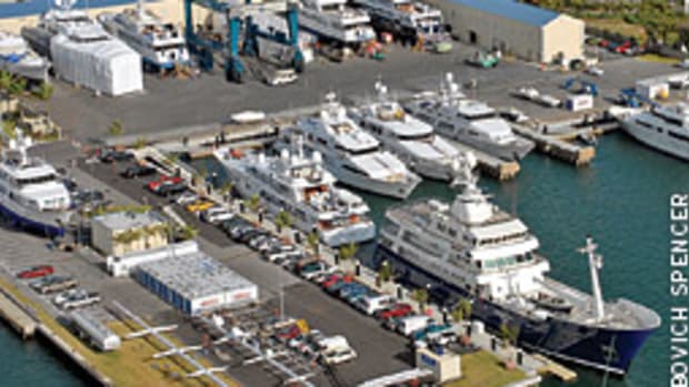 Rybovich Spencer's boatyard/marina in West Palm Beach, Fla., underwent extensive renovation in 2005.