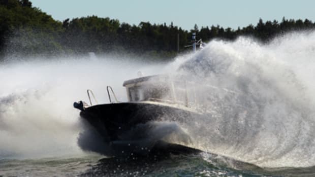 Finnish boats are known for their capabilities in rough water. They're designed and built to take a pounding.