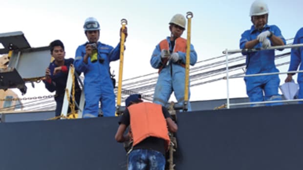 Javier Eduardo Olaya was found by the crew of the bulk carrier Nikkei Verde.