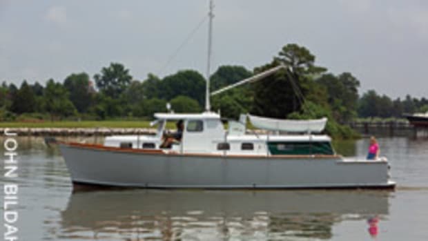Sweet and Low is a utilitarian cruiser that Ralph Wiley built as he transitioned out of sailboat racing.