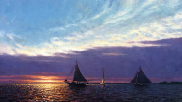 Oil painting by John M. Barber.