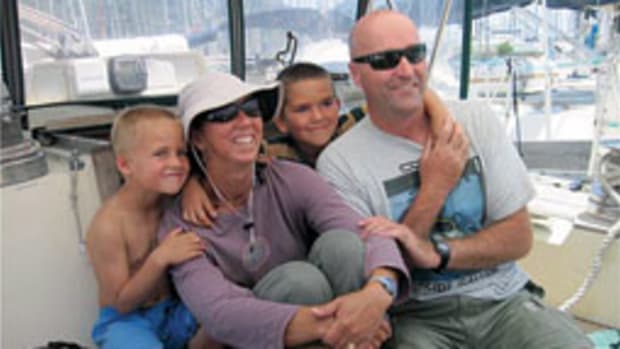 The Holtzhausen family set off from New England in 2006 and continues to explore the world by boat.