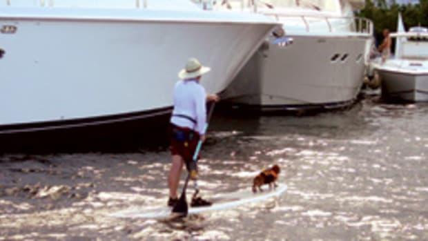 Richard Hughes and Pippin are an inseparable pair on the water.