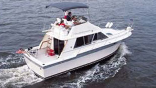 A 1984 Silverton 34 Convertible from the Silverton Marine website.