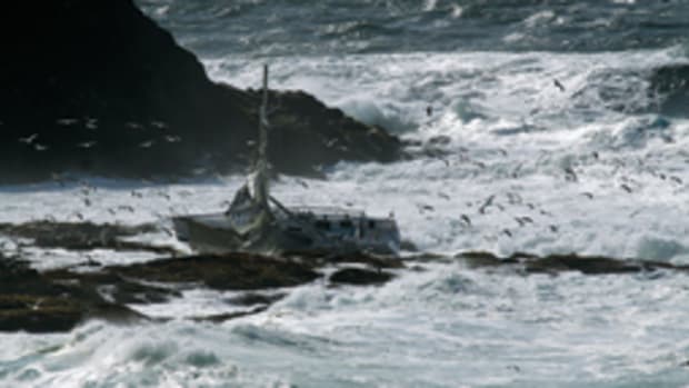 Five sailors died in the full Crew Farallones Race in April when their Sydney 38 rolled in breaking surf.