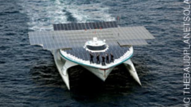 Turanor PlanetSolar is the first boat to circle the globe under just the power of the sun.