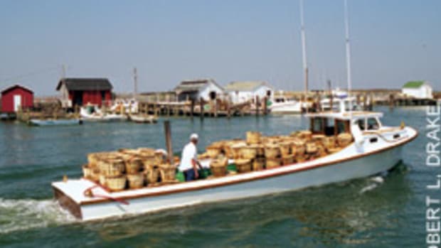 A traditional deadrise workboat