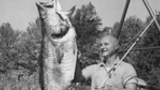 Alphonse Bielevich holds the record for a sport-caught cod, which he landed June 8, 1969. Barry Gibson photo