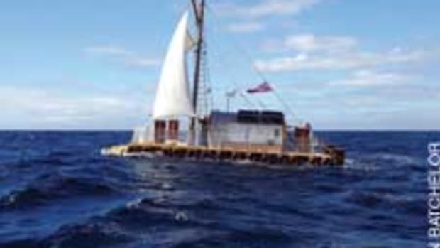 The rafters sailed 3,000 miles from the Canary Islands to St. Martin in 66 days.