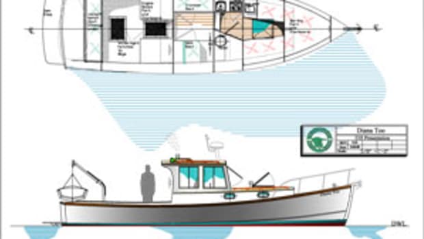 Sam Devlin designed this 33-foot lobster boat without an inverter, 110-volt shore power or electric hot water heater