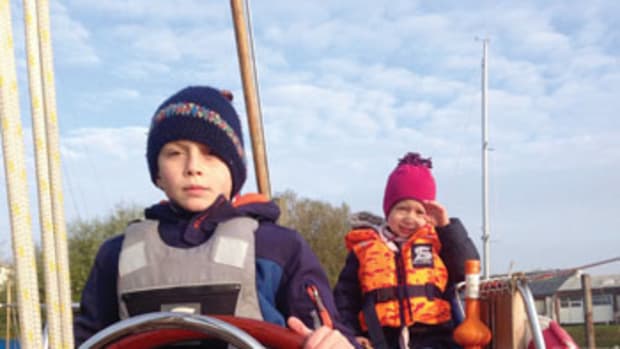 Jasper (at the helm) and Lisbeth Johannsen were introduced to sailing at a very young age.