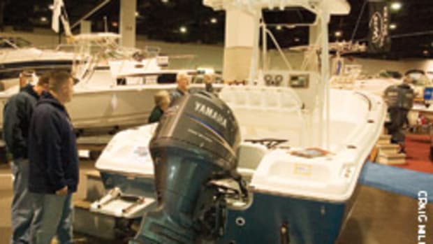 For the first time, the boats and accessories were on one floor of the Rhode Island Convention Center.