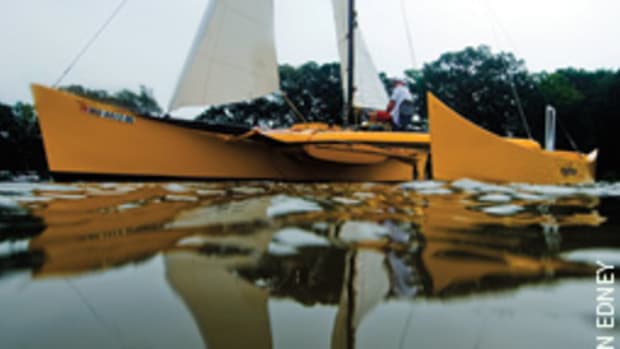The author learns the ins and outs of proa sailing on the Eastern Shore of Chesapeake Bay.