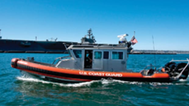A 33-foot Coast Guard special-purpose craft similar to the one involved in the collision.