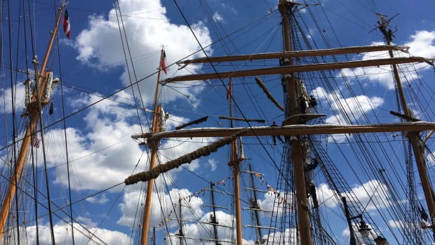Tall ship masts at Norfolk Harborfest Photo