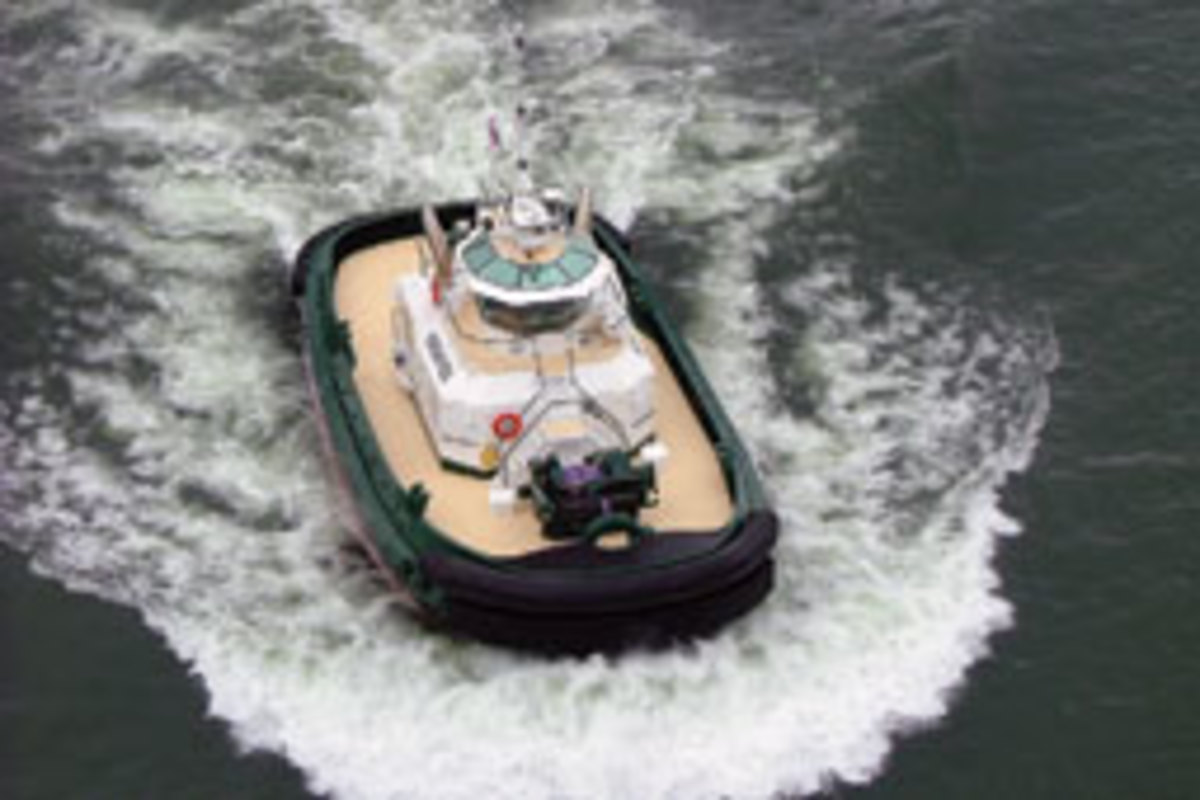 A Dolphin Class tug similar to this one is going to be converted to hybrid propulsion.
