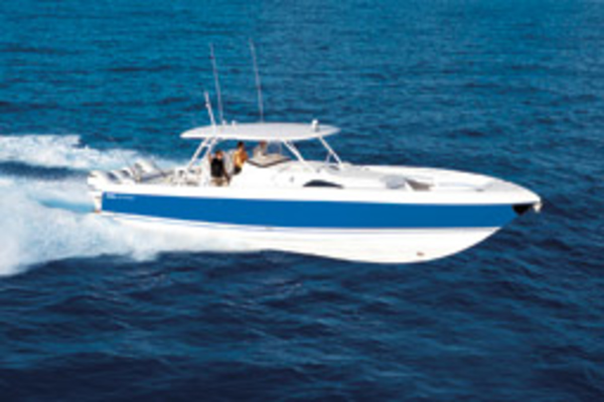 The Panacea 475, which debuted last year, is Intrepid's largest center console. 