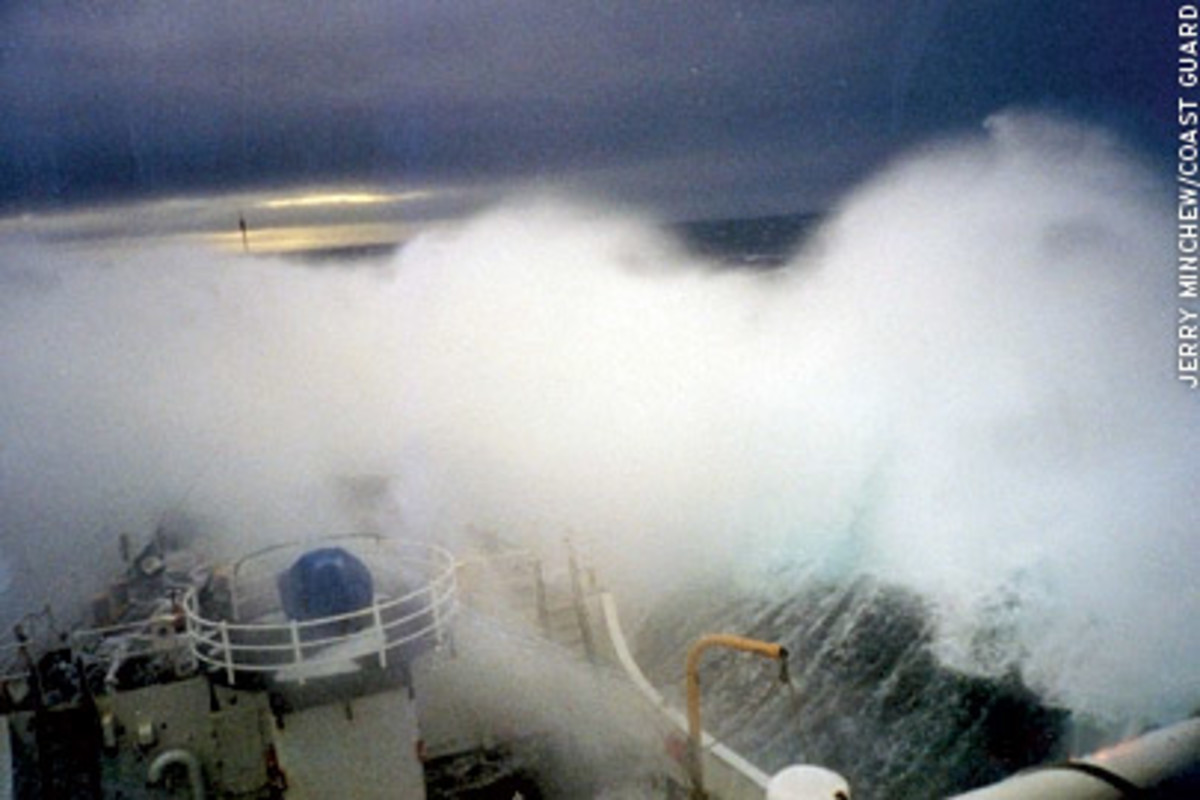 The Bering Sea is one of the most unforgiving bodies of water on the planet. This photo was taken aboard the Coast Guard cutter Storis while on patrol.