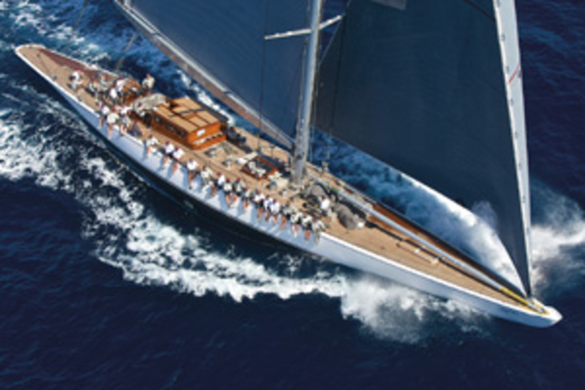 The replica of Ranger, the 1937 America’s Cup winner designed by Starling Burgess, is a member of the new J Class. 
