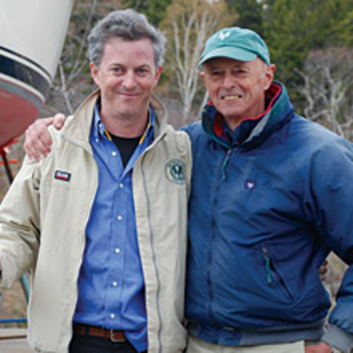 The family business is boating. Morris' son Cuyler (left) succeeded him after his retirement in 2001.
