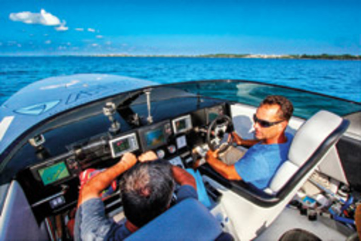 Chris Fertig's favorite place is behind the wheel of a fast boat.