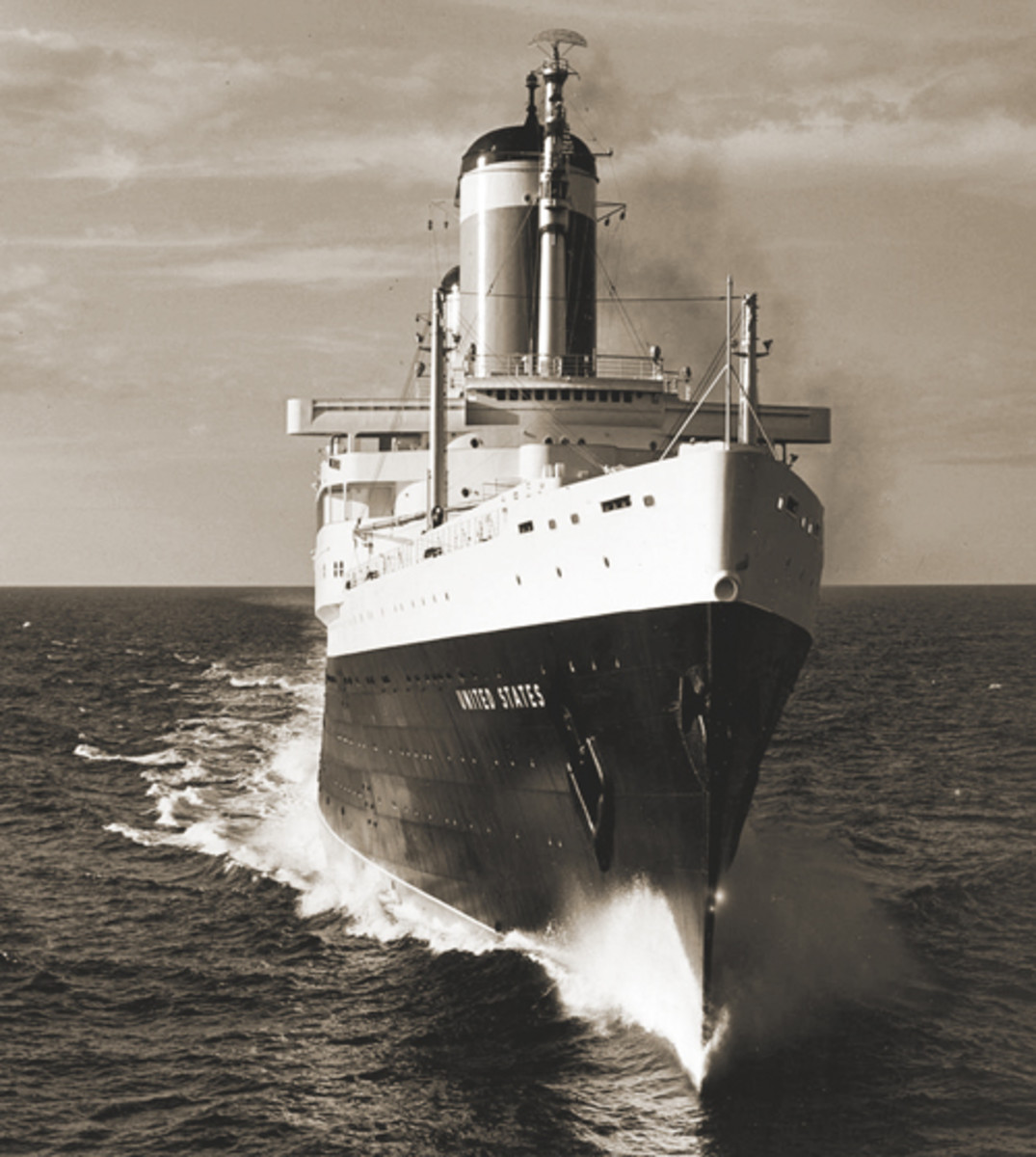 Built for speed, the SS United States still holds the Blue Riband for fastest westbound Atlantic crossing by a ship in regular passenger service.