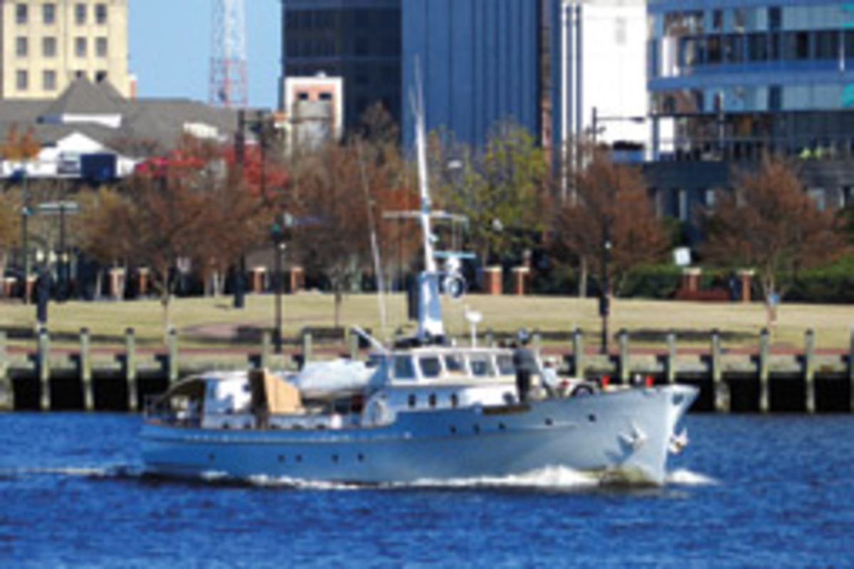 Lion's Whelp, built in 1966 by Goudy & Stevens in East Boothbay, Maine, might be heading to winter storage and maintenance in Chesapeake, Virginia, where she has wintered in past yearsl