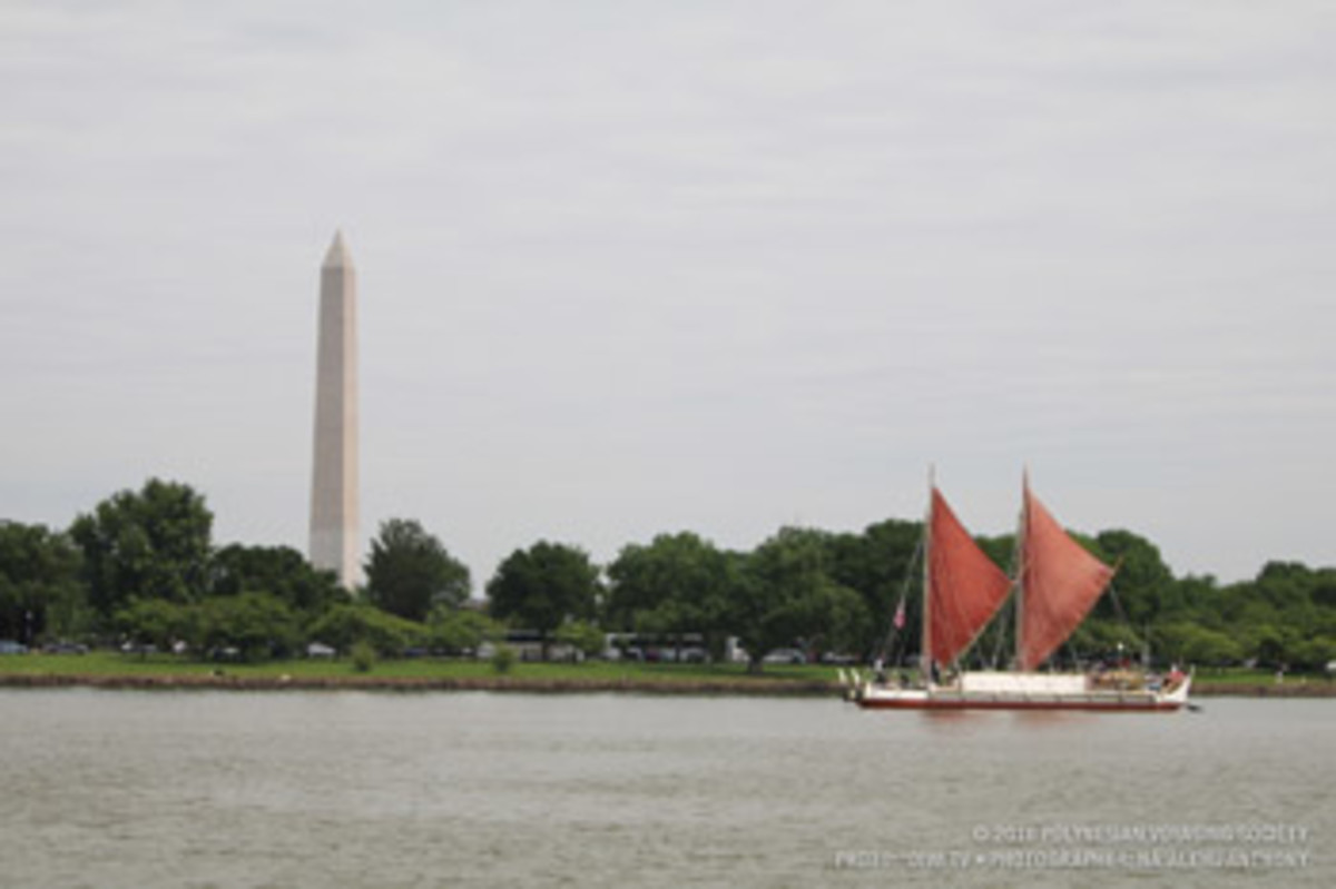 The double-hulled oceangoing canoe has made many stops on its voyage, including one in our nation’s capital that included a festival at the National Museum of the American Indian.