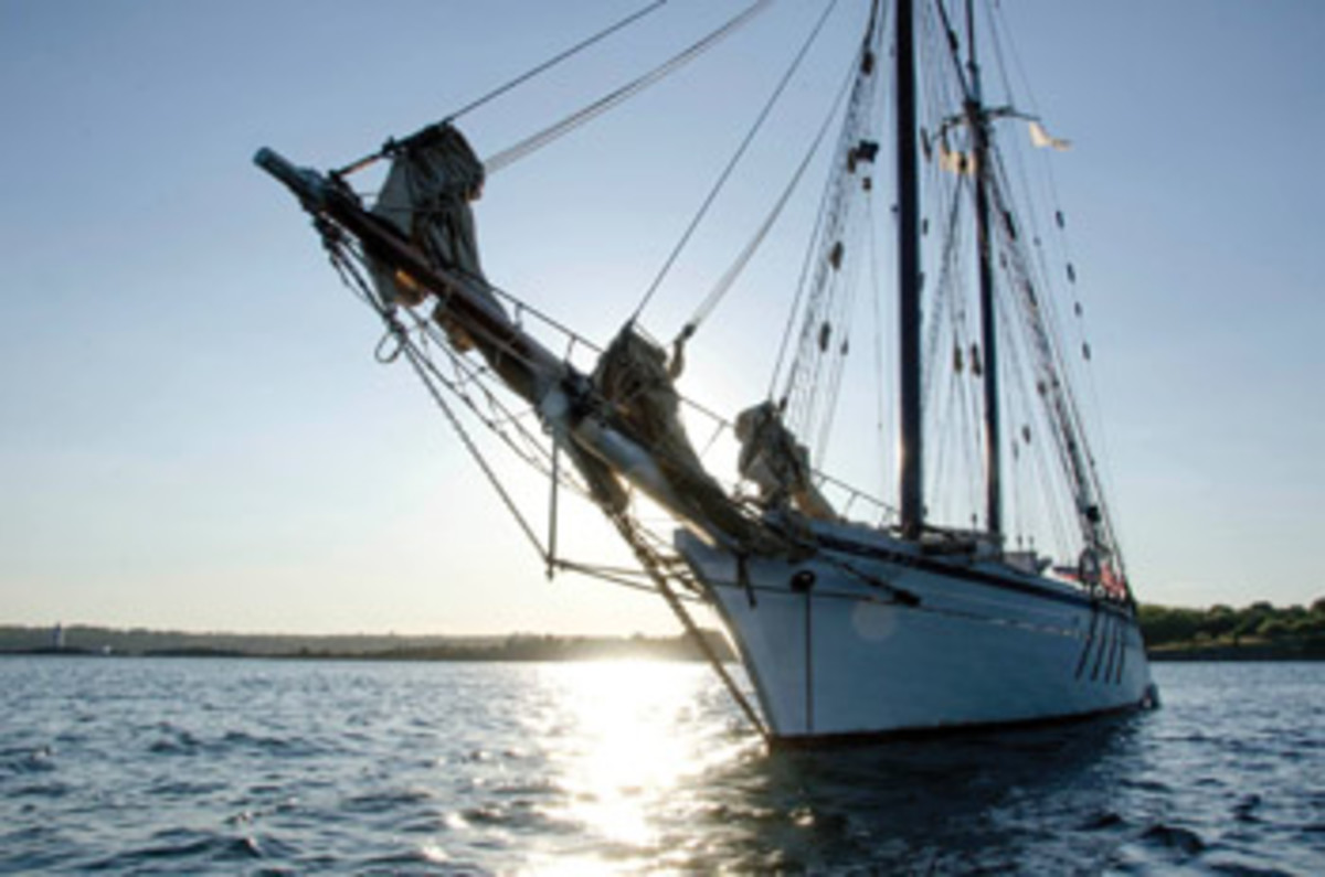 The Harvey Gamage visited the bottom of the Bay this summer. The writer has been assigned “port captain” duties whenever the schooner puts in.