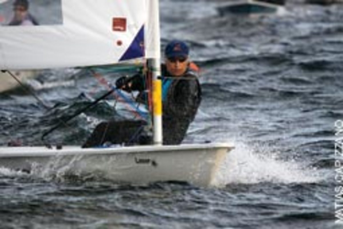 Peter Seidenberg, 73, is shown at the 2009 Laser Masters World Championships in St. Margaret's Bay, Nova Scotia.