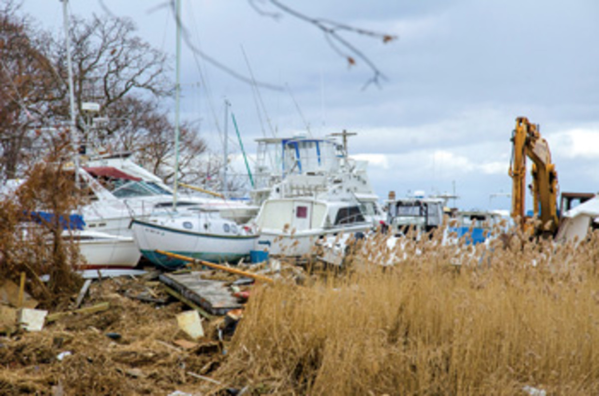 Hurricane Sandy in 2012 left hundreds of damaged and destroyed boats in its wake.