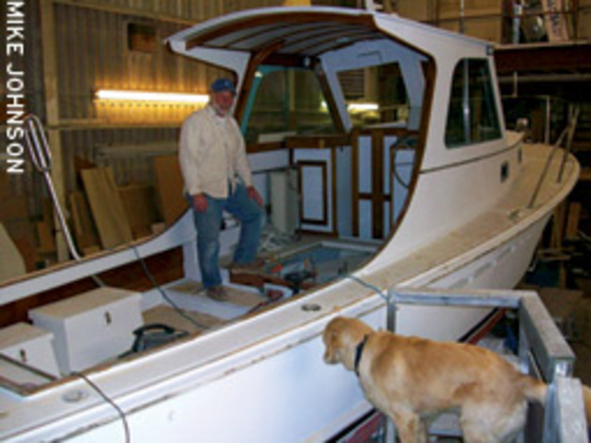 Boatbuilder Joe Reid has been doing maintenance and wooden boat repars for the last couple of years, but there has never been 'serious interest' in his Thomas Point 40.
