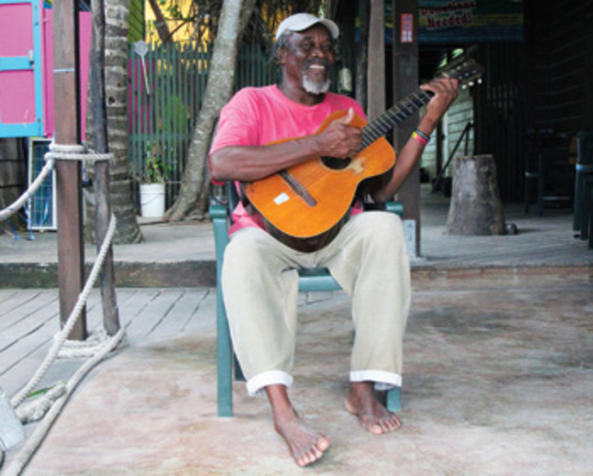 Foxy and his guitar are a familiar and beloved sight on Jost Van Dyke. When the man himself is not in residence, an “Epoxy Foxy” greets the bar’s visitors.