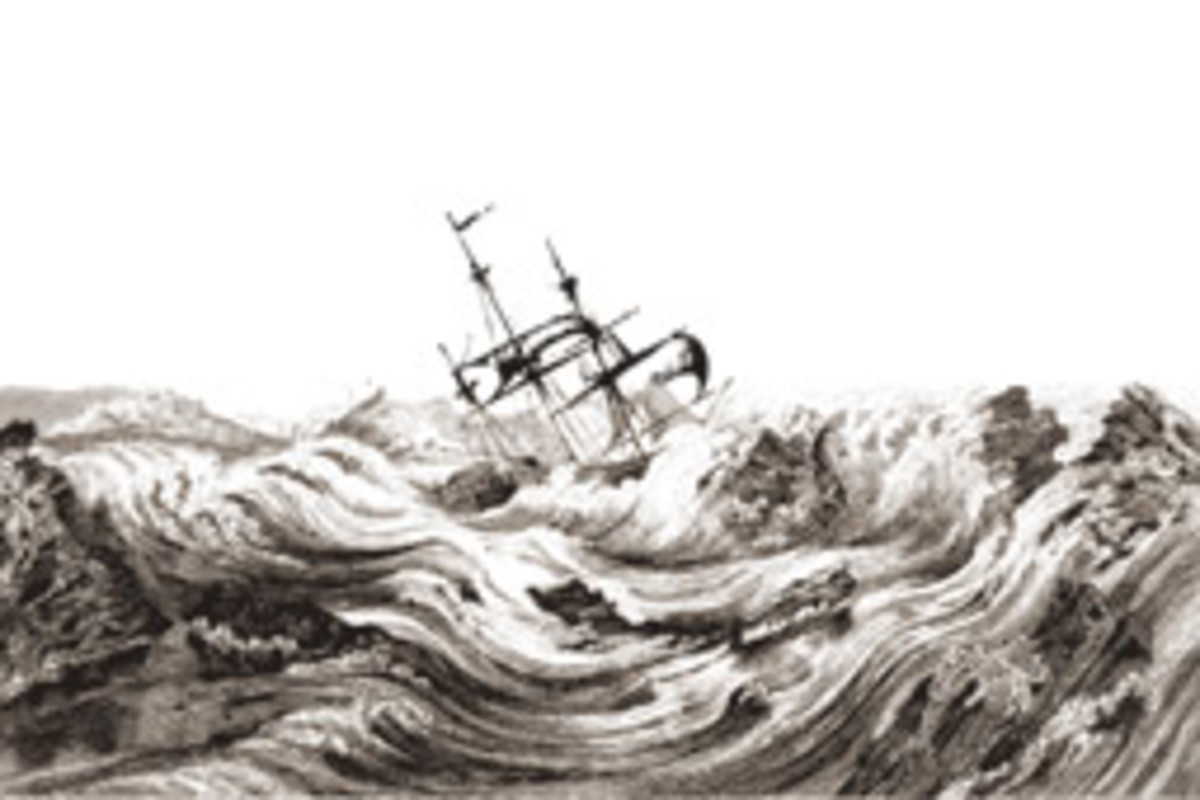 Artist Richard Bentley depicted the HMS Dorothea's failed attempt to reach the North Pole under Capt. David Buchan in 1818.