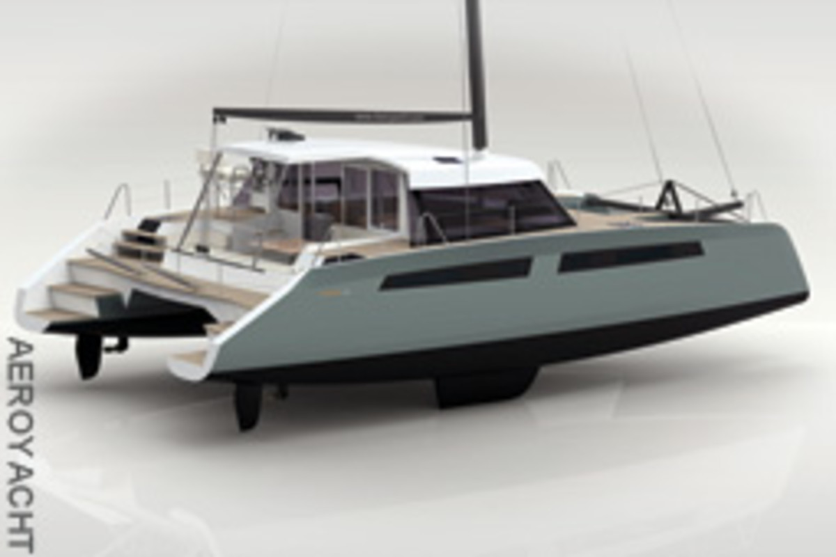 The Alpha 42 cruising catamaran is being built in Patchogue, N.Y.