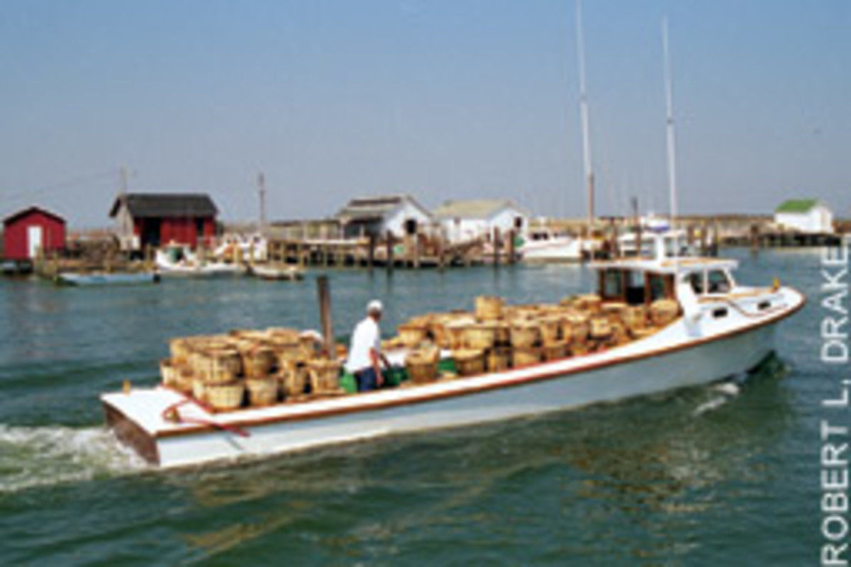 A traditional deadrise workboat