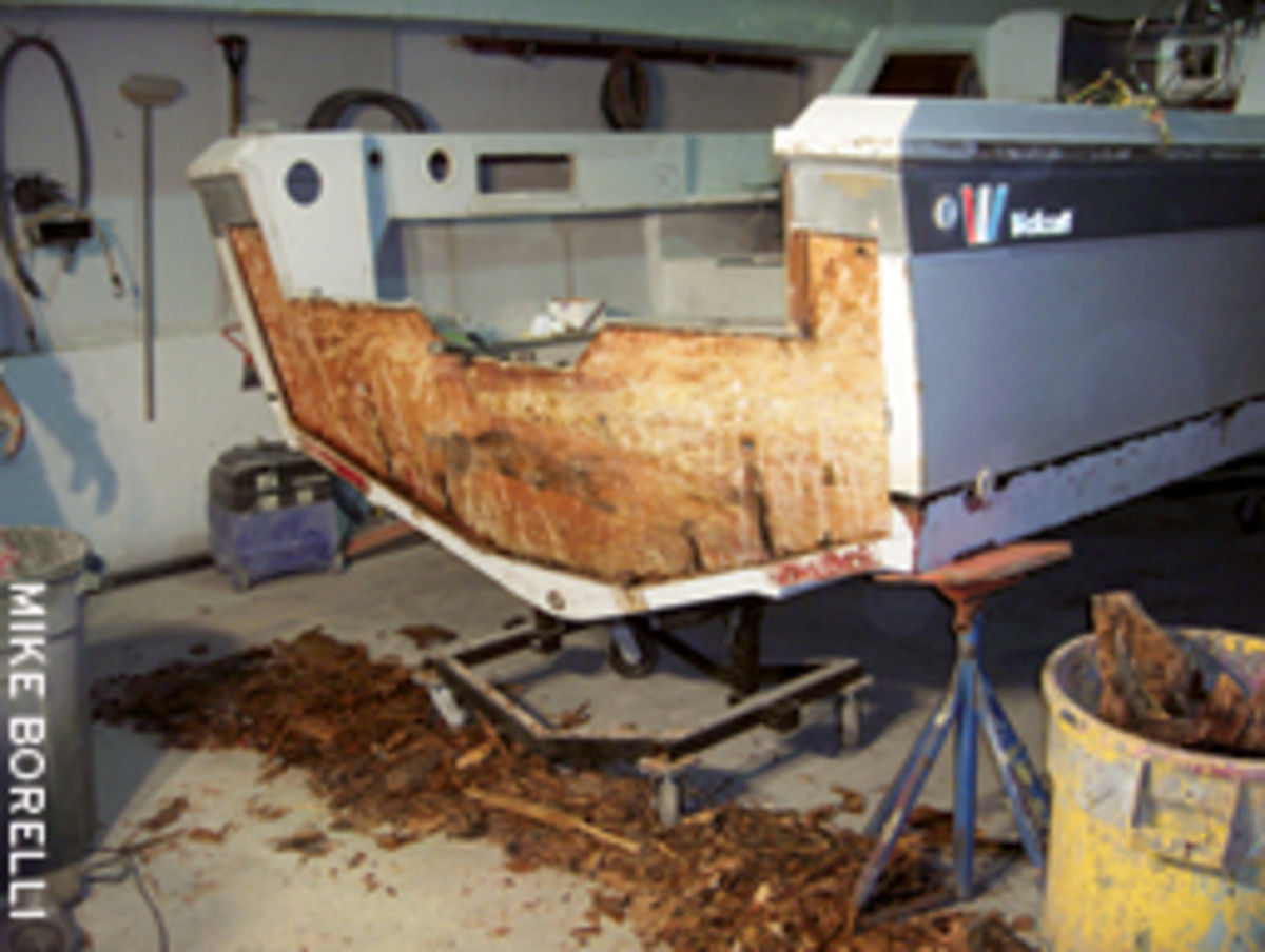 The transom is a potential problem area with an older boat.