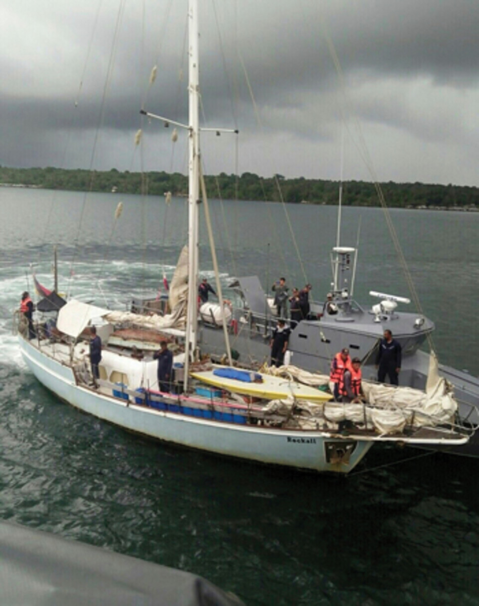 Philippine authorities recovered Jurgen Kantner’s boat after he was abducted. The German cruiser is shown below in an image grabbed from a ransom video.