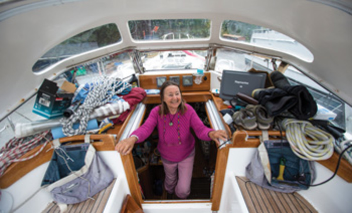 Jeanne Socrates will be the oldest person to sail around the world solo and nonstop if she completes her encore voyage. She was 70 when she finished her last circumnavigation.
