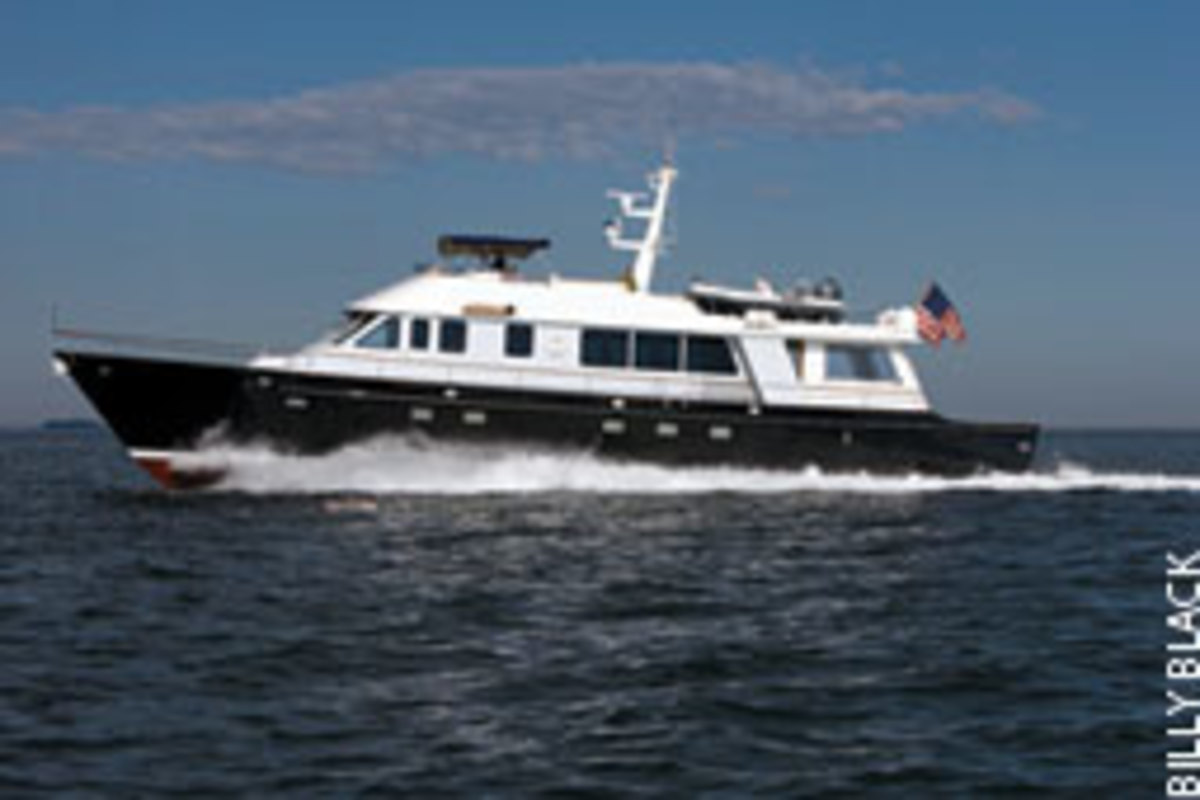 The 94-footer Electra, the last big boat the firm designed, tops out at 30 knots.