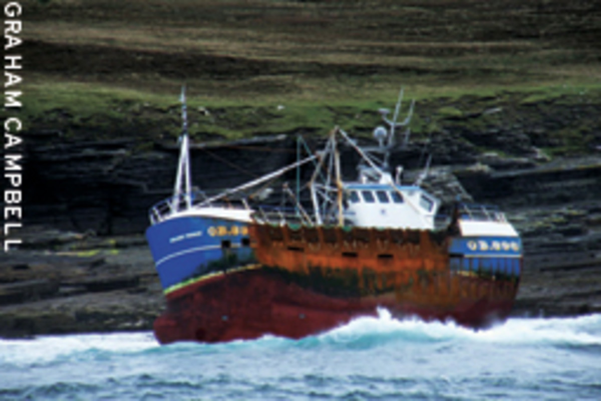 the scallop dredger Golden Promise was on autopilot and the skipper was asleep when it ran hard aground.