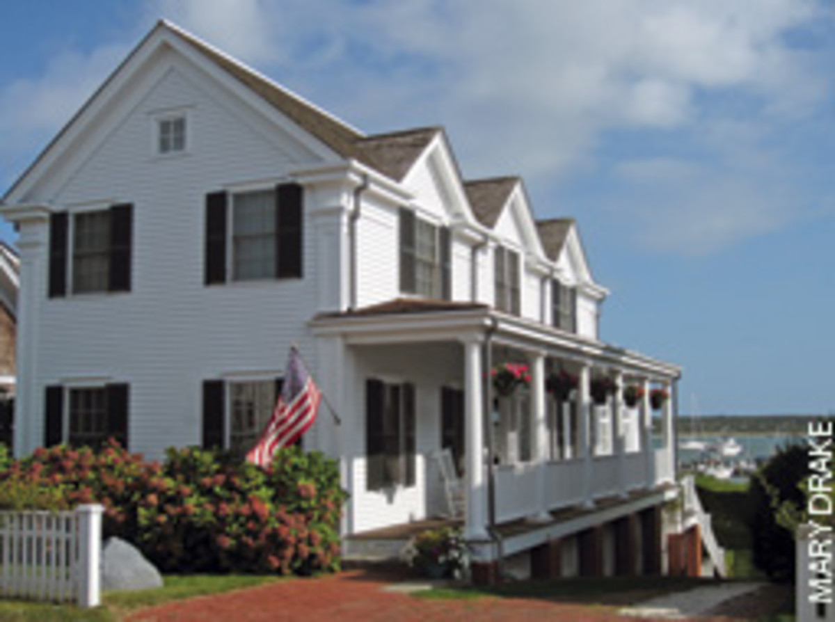 The Edgartown, Mass., home was built in 1995 to blend with the neighboring historic whaling captains' homes. 
