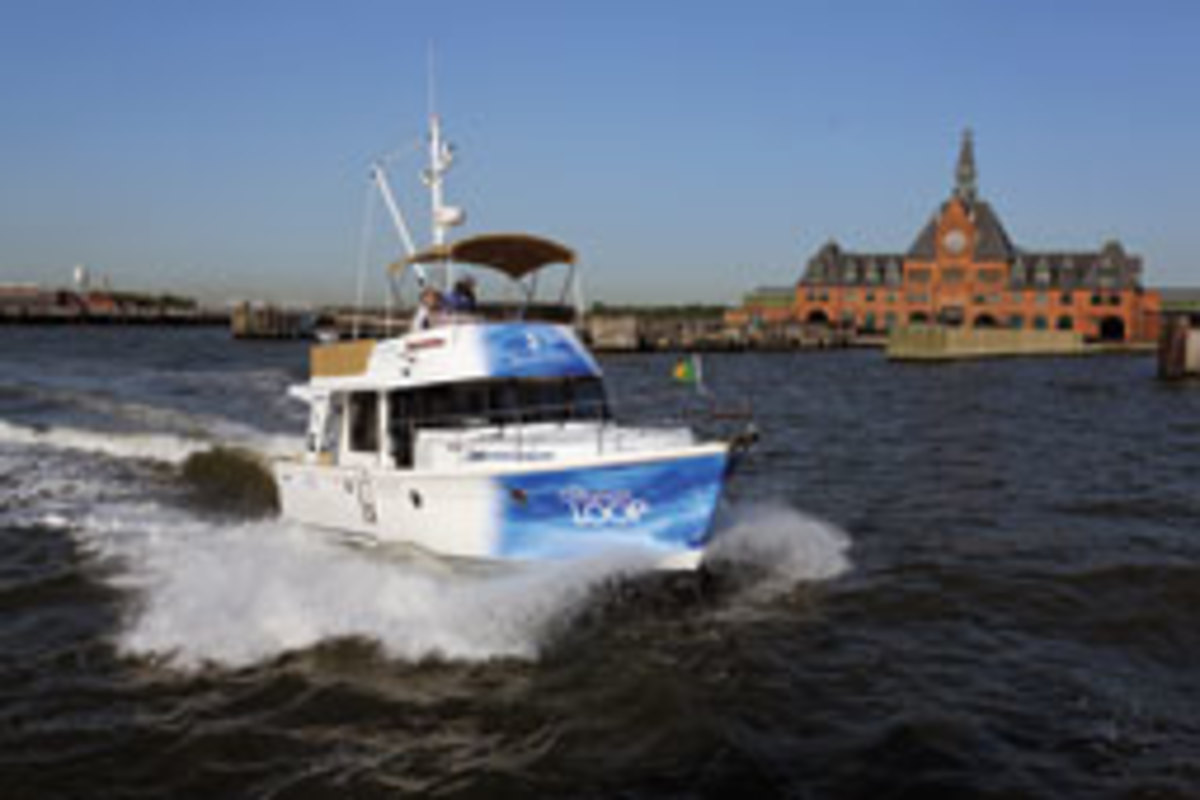 The Beneteau Swift Trawler 34 had a rotating crew during the 4-month voyage.