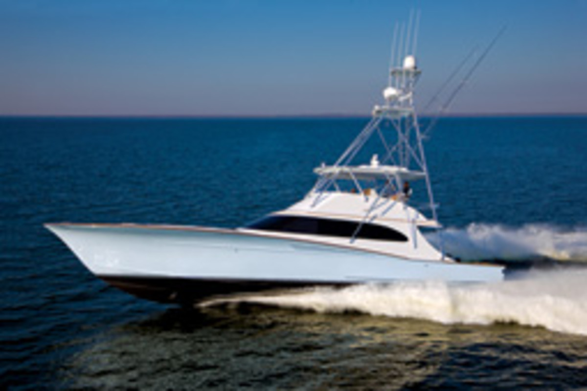 Spencer likes a boat that is lean, fast and rides well. This is a 70-footer.