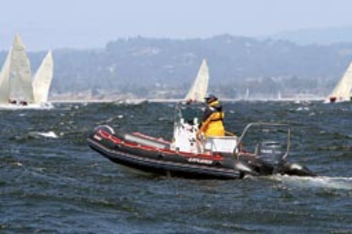 In line with his 'day job,' Hawley regularly pulls shifts as a regatta safety officer.