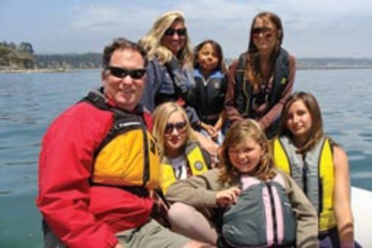 Hawley takes his wife and five daughters out on Monterey Bay in the family's Zodiac ProOpen 650 RIB.