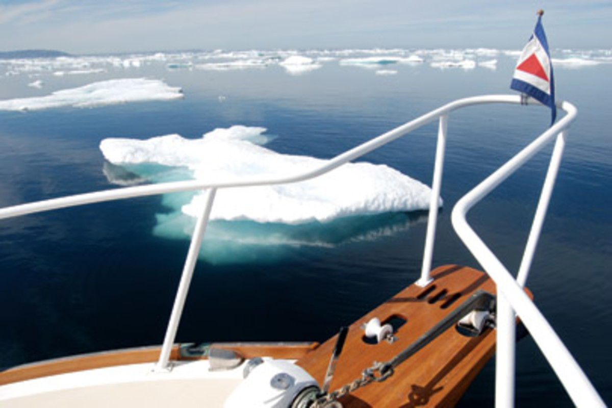 The 46-foot Jarvic Newman-designed lobster yacht was fitted with a stainless-steel icebreaker sporting a chisled edge for cutting through ice.